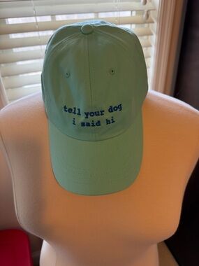 Tell Your Dog I Said Hi Embroidered Baseball Cap - Mint